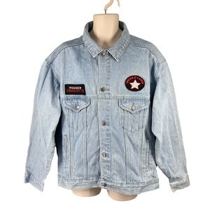 Vintage Pepsi Denim Jacket Men Good Charlotte System of a Down Patches Size XL